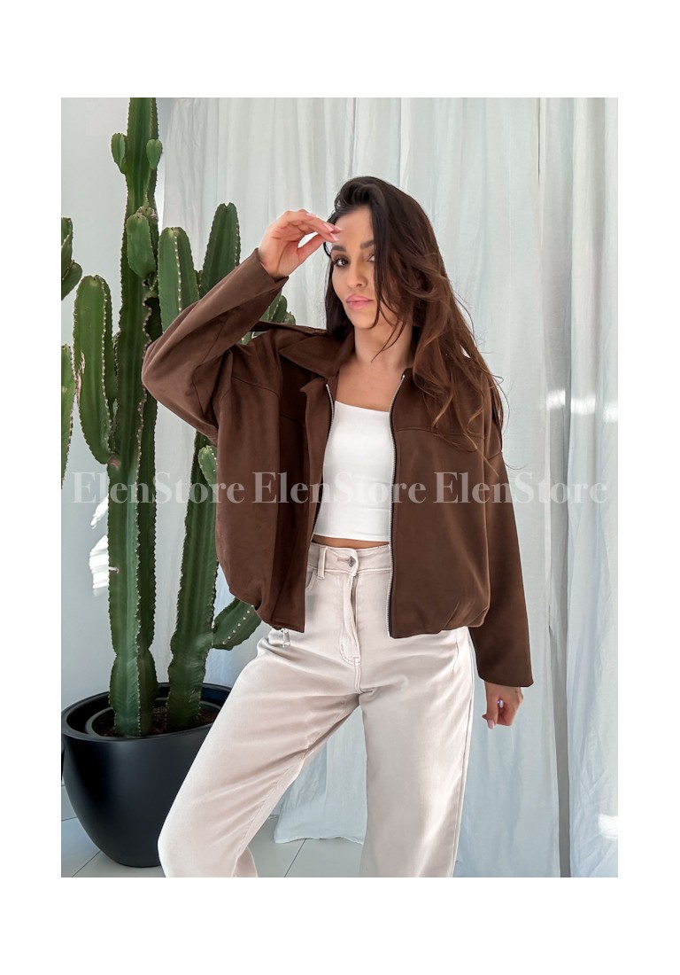 Bomberka  Suede Brown