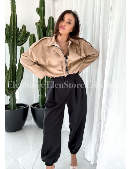 Bomberka  Suede Camel