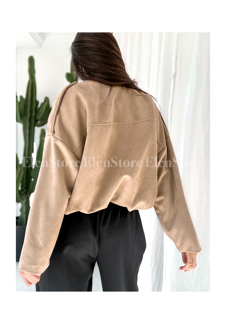 Bomberka  Suede Camel