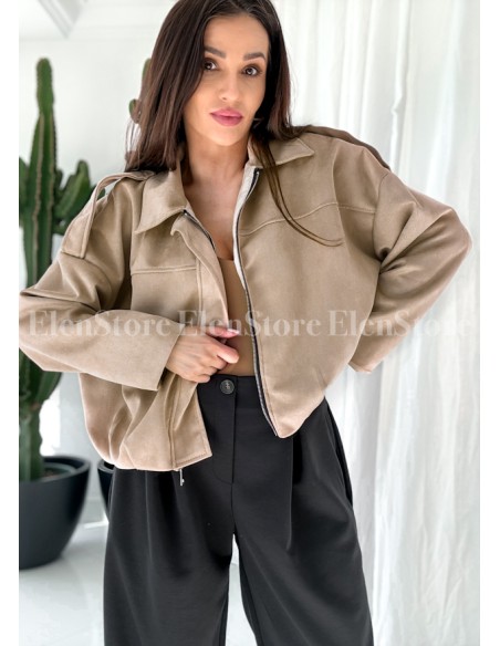 Bomberka  Suede Camel