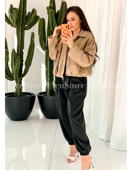 Bomberka  Suede Camel