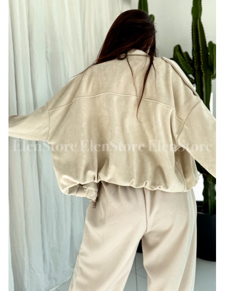 Bomberka  Suede Beige