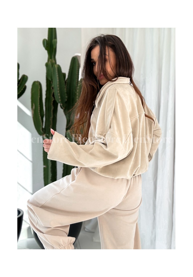 Bomberka  Suede Beige