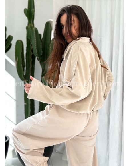 Bomberka  Suede Beige