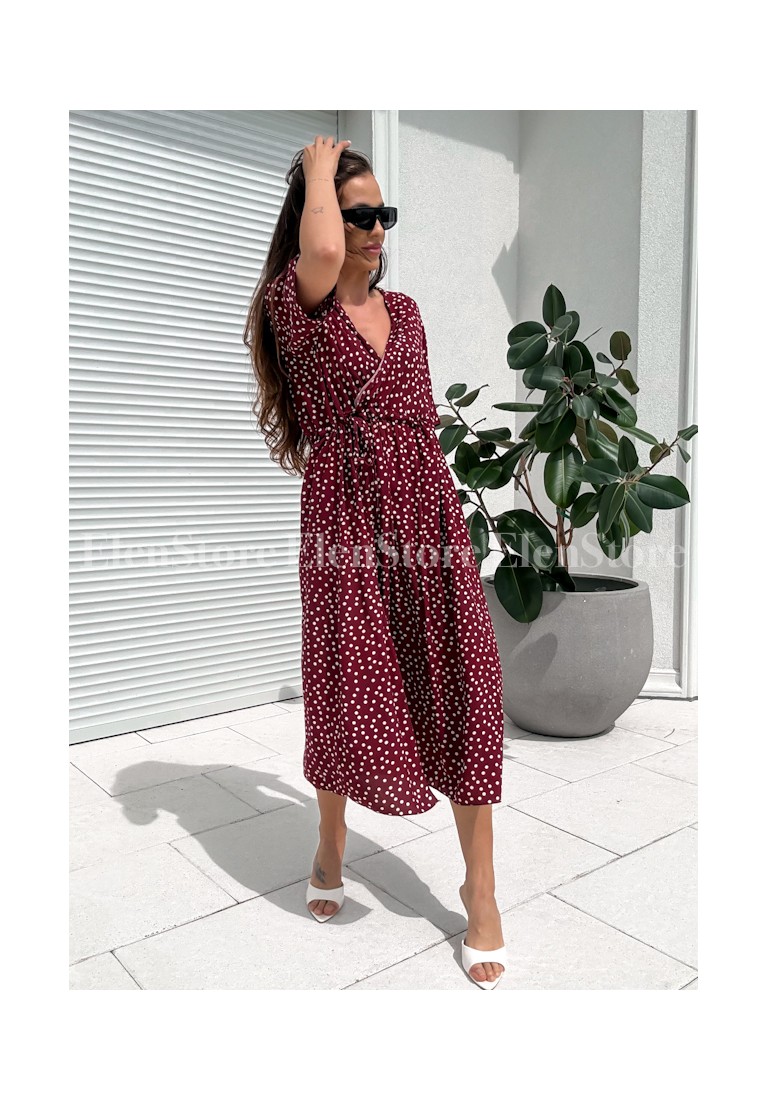 Sukienka Dots Bordo