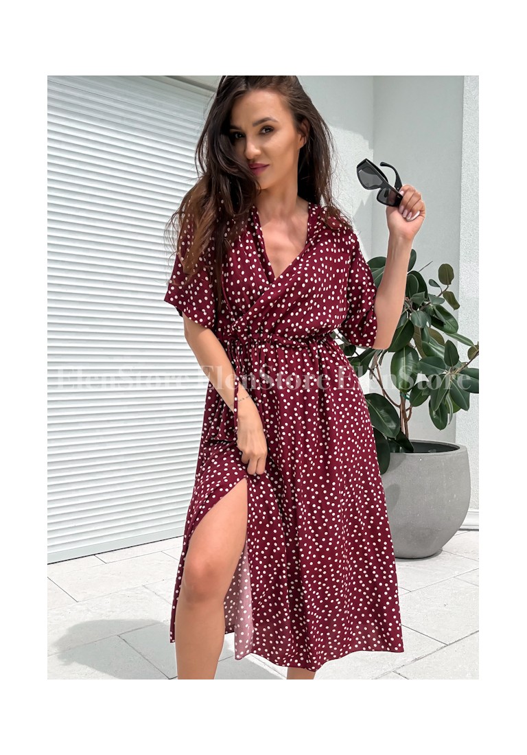 Sukienka Dots Bordo
