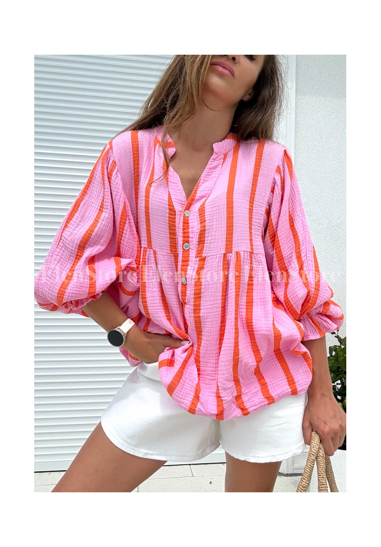 Koszula Messina Orange/pink