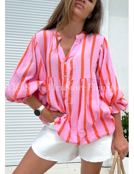 Koszula Messina Orange/pink