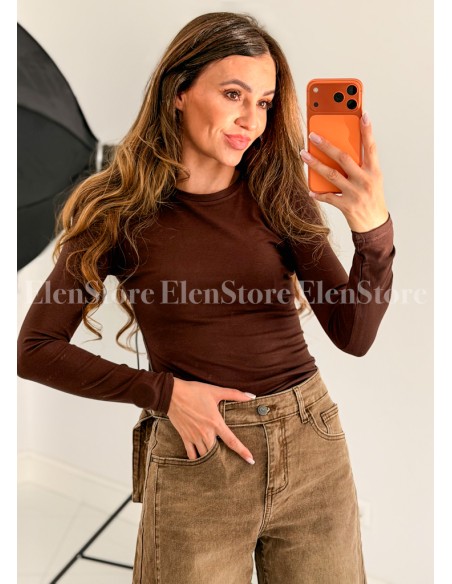 Bluzka Longsleeve Chocolate
