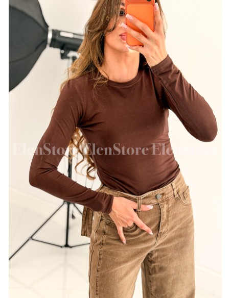 Bluzka Longsleeve Chocolate
