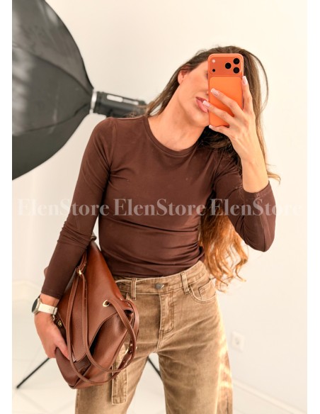 Bluzka Longsleeve Chocolate